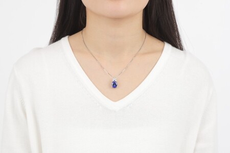 【ふるなび限定】【一点もの】タンザナイト（6.29ct）ダイヤモンドプラチナペンダント　R117　K06140-H　FN-Limited-SP