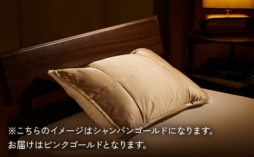 「毎日シルクに包まれて眠りたい」【中わた 富岡産シルク100％】 枕パット ピンクゴールド シルク 絹 贈り物 ギフト 国産 F21E-457
