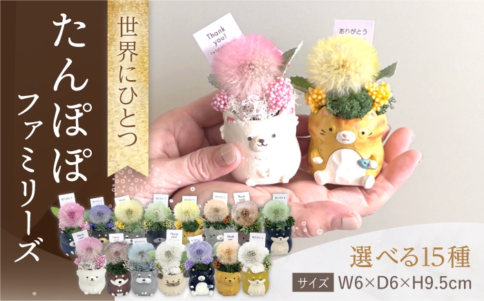 
                  【犬種・カラーが選べる】たんぽぽファミリーズ　ペットお供え / プリザーブドフラワー　アレンジメント お花ギフト / 大村市 サニーサイドファクトリー [ACCK006]
                