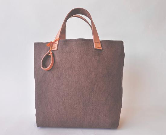 
            手染め帆布トートバッグ　からふるS〈煤竹色〉
          