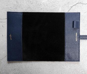 maf pinto (マフ ピント) 手帳カバー＆ブックカバー ネイビー ADRIA LINE レザー 本革 日本製