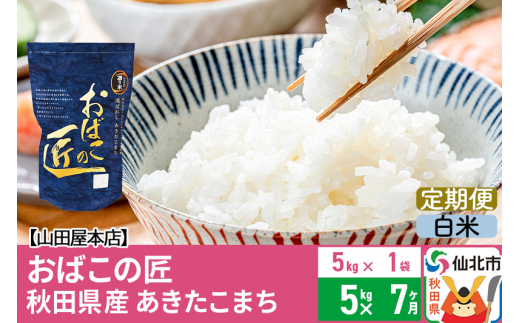 
【白米】《定期便7ヶ月》令和5年産 仙北市産 おばこの匠 5kg×7回 計35kg 秋田県産あきたこまち 秋田こまち お米 7か月 7ヵ月 7カ月 7ケ月
