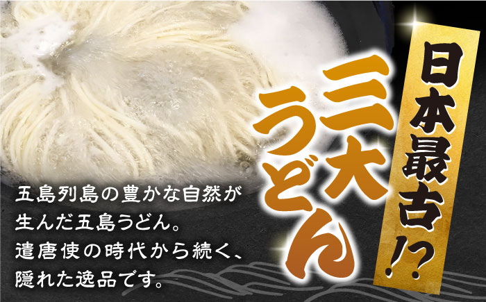 【全12回定期便】がんこ親爺のこだわりうどん10袋　保存食　椿　五島　うどん　手延べ　五島市/中本製麺 [PCR038]