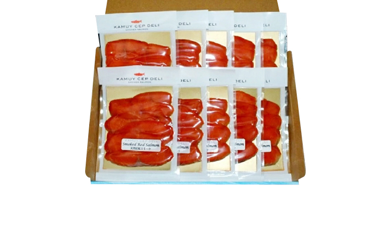＜鮭匠ふじい＞天然紅鮭のスモークサーモンセット60g×10P C-42047