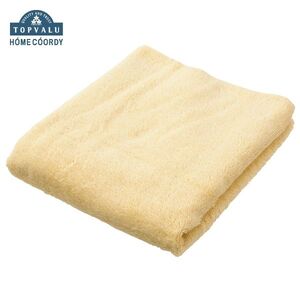 ホームコーディ 肌ざわりが選べるカラータオル コンパクトバスタオル しっかり イエロー×2