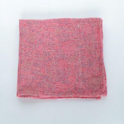 ふるさと納税 見附市 トリプルガーゼハンカチ　C/#赤