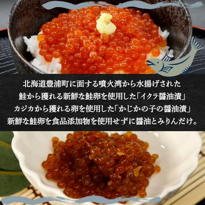 ふるさと納税 豊浦町 かじかの子 醤油漬 & イクラ 醤油漬 手作り 180g×各1 北海道 豊浦 噴火湾 TYUR023 |  | 02