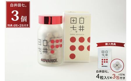 有機JAS認証 田七人参錠剤「白井田七。240粒ビン入り」3個セット | サプリメント