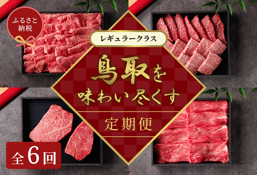 990.【和牛セレブ（鳥取和牛定期便：6回）】レギュラークラス《検索用ワード:牛肉 すき焼き ステーキ しゃぶしゃぶ 焼き肉 焼肉》