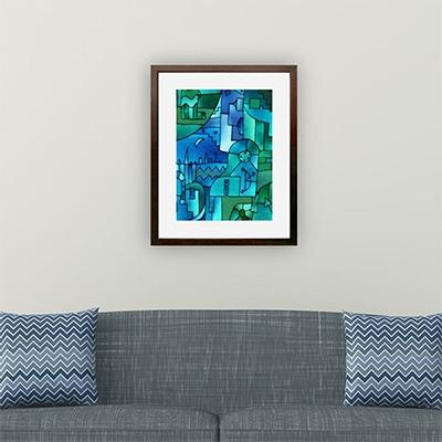 ふるさと納税 綾部市 ＼京都・綾部の癒やし系作家/【絵画】　ピアノ弾きの夜　額装サイズ526mmx412mm |  | 02