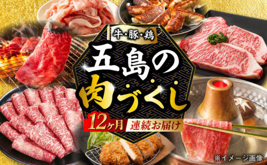 【肉づくし全12回定期便】五島産のいろんなお肉が毎月届く！お肉大集合スペシャル/五島市 [PZX005] 五島列島 ブランド肉 牛 豚 地鶏 