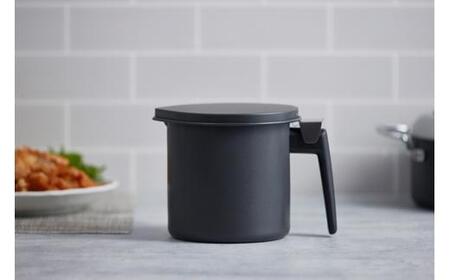 オイルポット　活性炭オイルポット　８００ｍｌ　カートリッジ１個付　H-OP800　ブラック