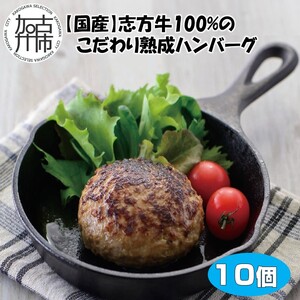 【国産】志方牛100%のこだわり熟成ハンバーグ150g×10個【2602I05908】