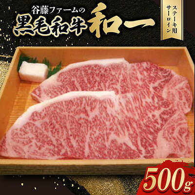 【ふるさと納税】【のし付き】和一牛ステーキ用サーロイン500g　谷藤ファームおすすめ厳選ギフト　牛脂付き【配送不可地域：離島】【1760465】