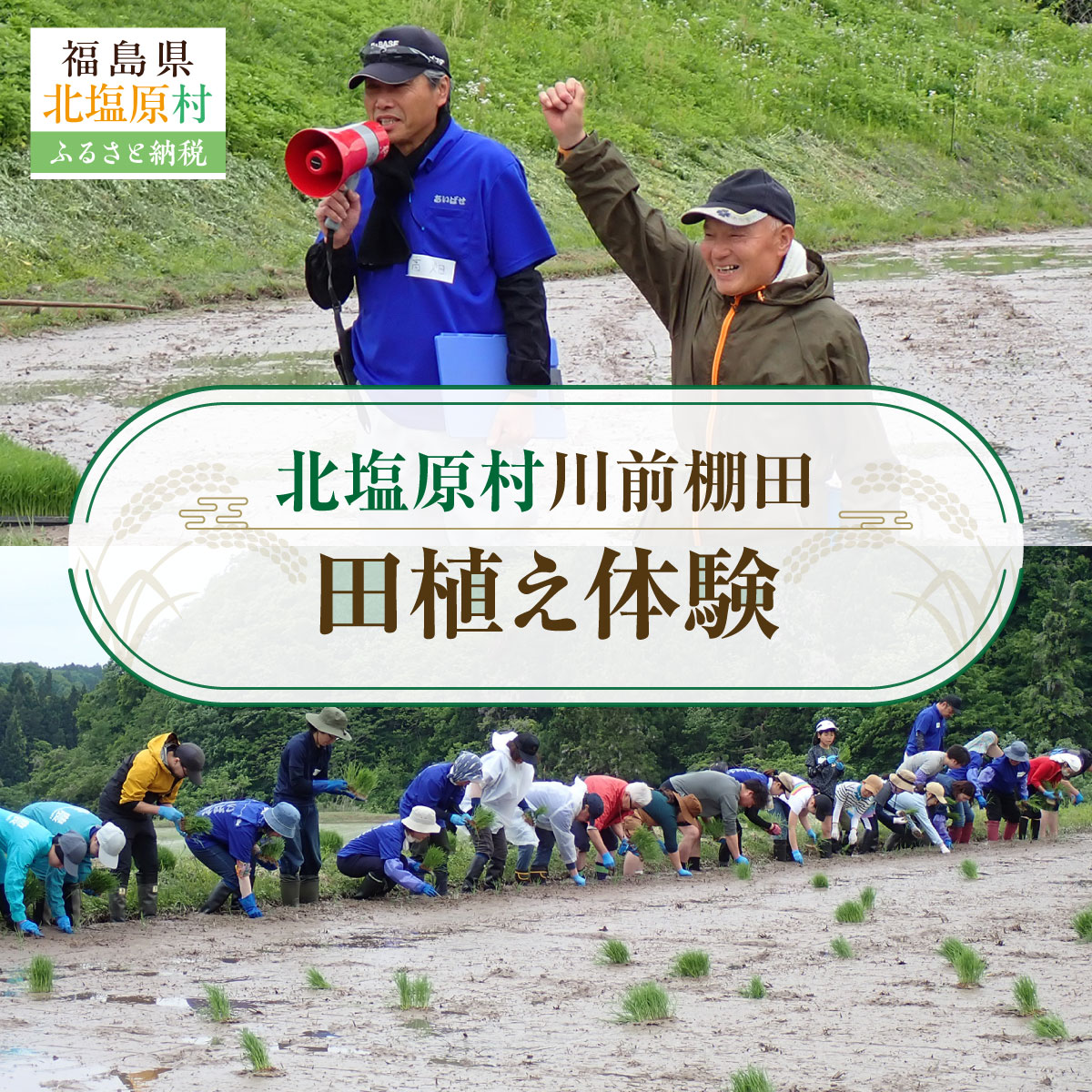 【ふるさと納税】北塩原村川前棚田　田植え体験【 ふるさと納税 人気 おすすめ ランキング 北塩原村川前棚田 田植え体験 田植え 体験 福島県 北塩原村 送料無料 】 KBAH002