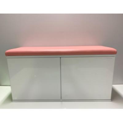 ふるさと納税 静岡市 クッション付きベンチチェスト2人掛け(色おまかせ)