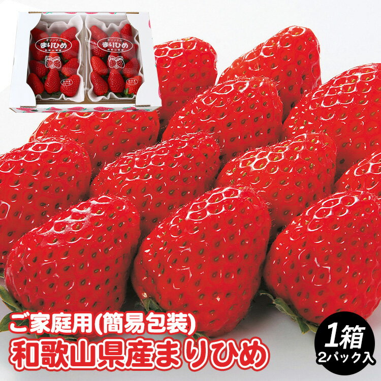 【ふるさと納税】＼選べる発送時期／【先行予約】【ご家庭用（簡易包装）】和歌山県産 まりひめ 1箱 約600g（2パック入り、1パックあたり約300g）【2027年1月・2月お届け】