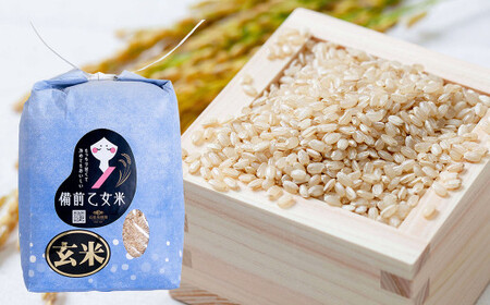 備前乙女米 玄米 2kg×1袋【2026年10月下旬～2027年9月下旬迄発送予定】 ／ お米 米 おこめ こめ コメ ご飯 ライス モチモチ 石原果樹園 岡山県 美咲町