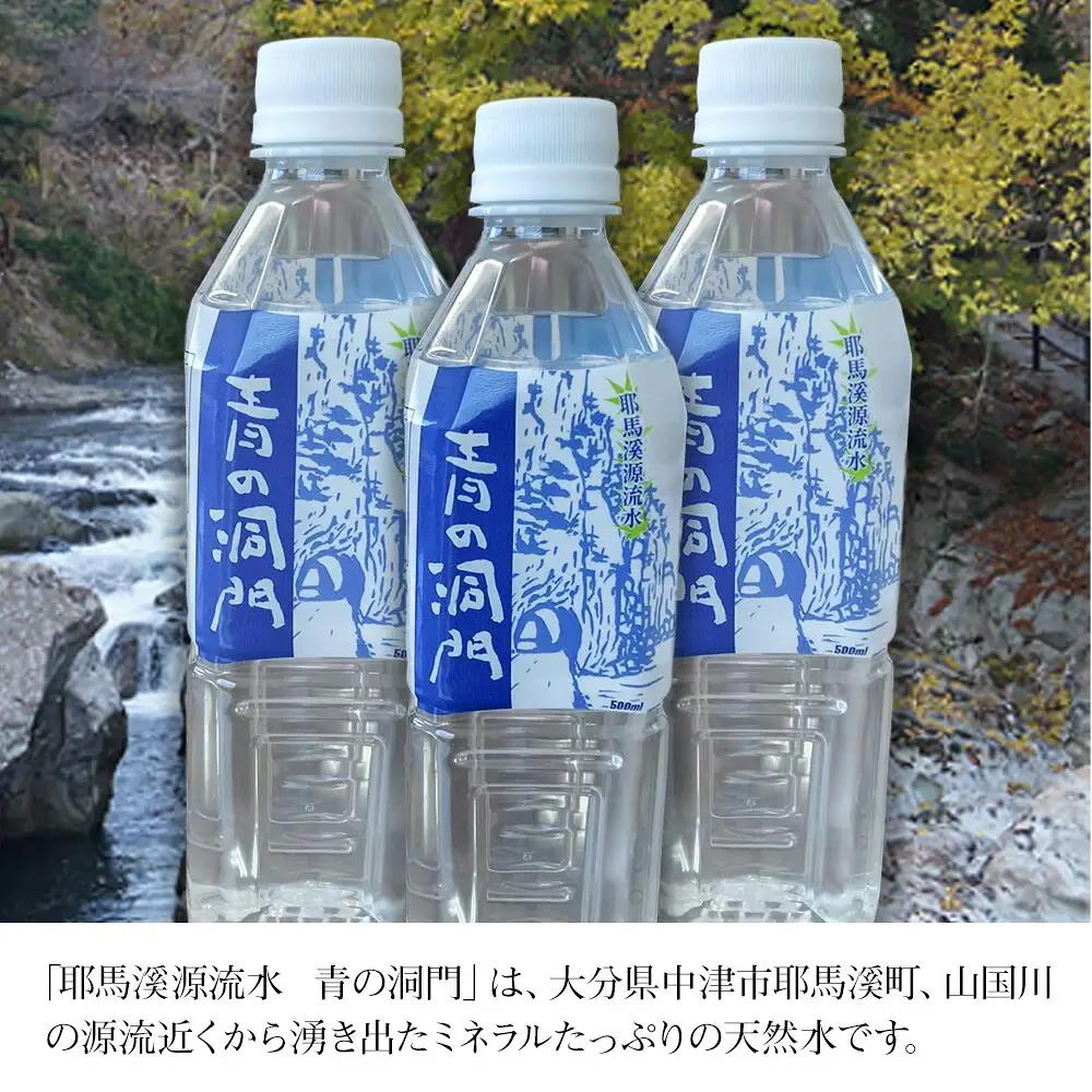 耶馬溪源流水 青の洞門 500ml×48本 2ケース | 水 飲料水 湧き水 天然水 ナチュラルミネラルウォーター 大分県 中津市