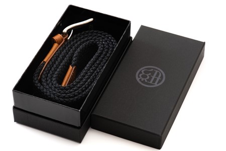 組紐 ベルト CLVER オイルレザー 30mm 黒 【 ベルト 】