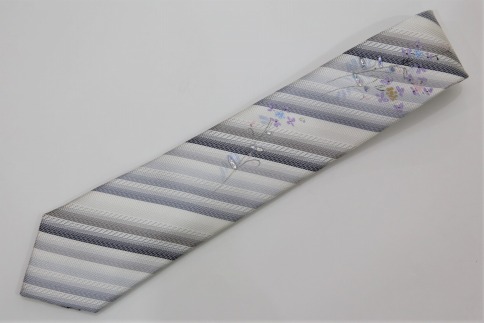 【西陣活性化を応援！】シルク100％西陣織手書きネクタイ（誕生花・６月あじさい） 261009_B-EZ254