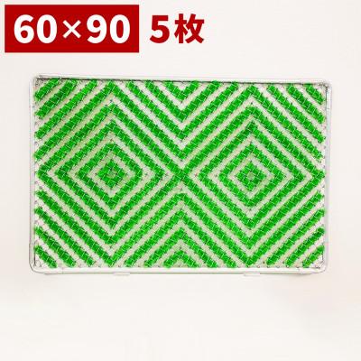 ふるさと納税 海南市 玄関マット 靴裏の泥・雪落とし 60×90cm 5枚セット グリーン BOK100530502