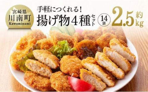 手軽につくれる！ 揚げ物４種(チキンカツ・ササミカツ・ササミカツレツ・メンチカツ)セット