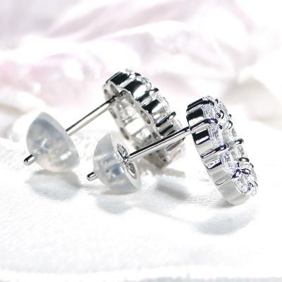 ふるさと納税 韮崎市 ピアス PT900 プラチナ ダイヤ 0.80ct サークル ピアス スタッド【f208-pt】 |  | 01