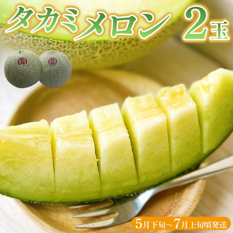 DR-5 タカミメロン 2玉【5月下旬～7月上旬頃発送】　メロン工房 川上