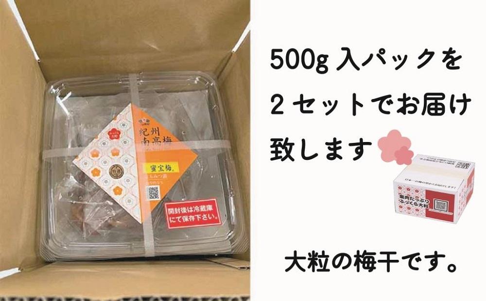 はちみつ漬梅干　1kg(500g×2)　紀州南高梅　特選Ａ級　ふっくら大粒4Ｌ以上　蜜宝梅　塩分約5％　Ａ-314