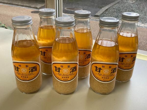 甘酒 6本 濃縮タイプ 老舗 宮岡こうじ店 正月 伊予市 | B95