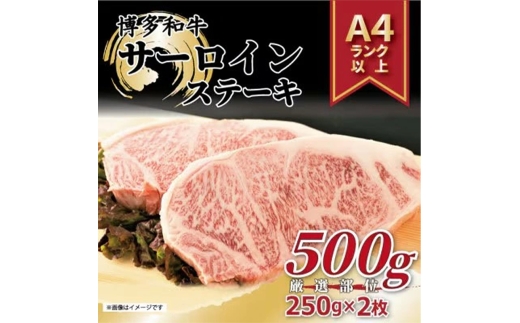 博多和牛 サーロインステーキセット 500g ( 250g×2枚 )【博多和牛 和牛 牛 肉 お肉 サーロイン ステーキ 贅沢 人気 食品 オススメ 送料無料 福岡県 筑前町 AR008】