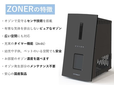 [灰ベージュ]オゾン発生器 ZONER ZA-01 カラー/D.R Pocket[86-03GV]