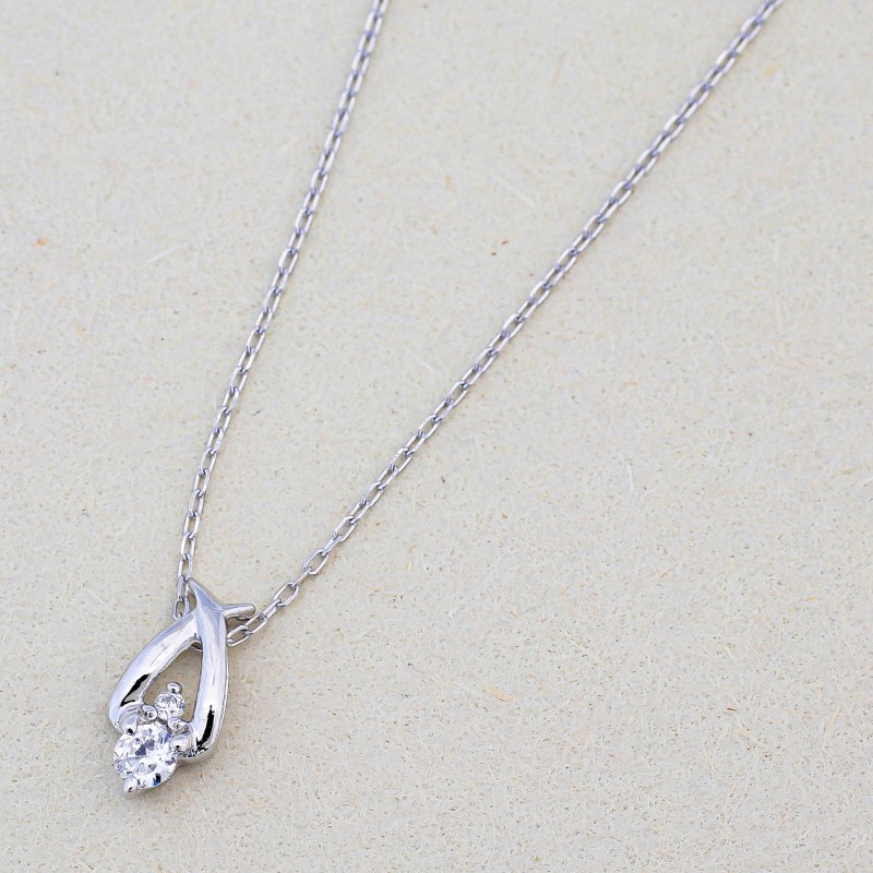 プラチナ Pt900 天然ダイヤモンドネックレス｜52369-pt