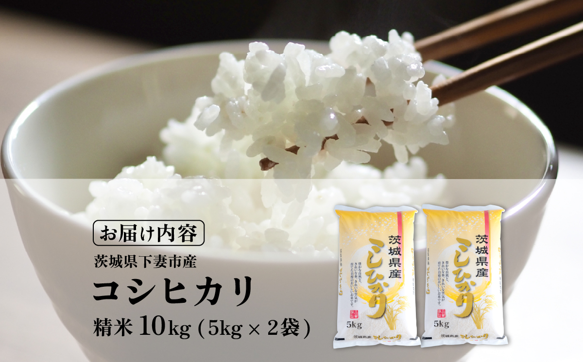 精米 コシヒカリ 10kg 茨城県下妻市産 【 お米 米 白米 ご飯 こめ コシヒカリ 令和7年産 茨城県産 】