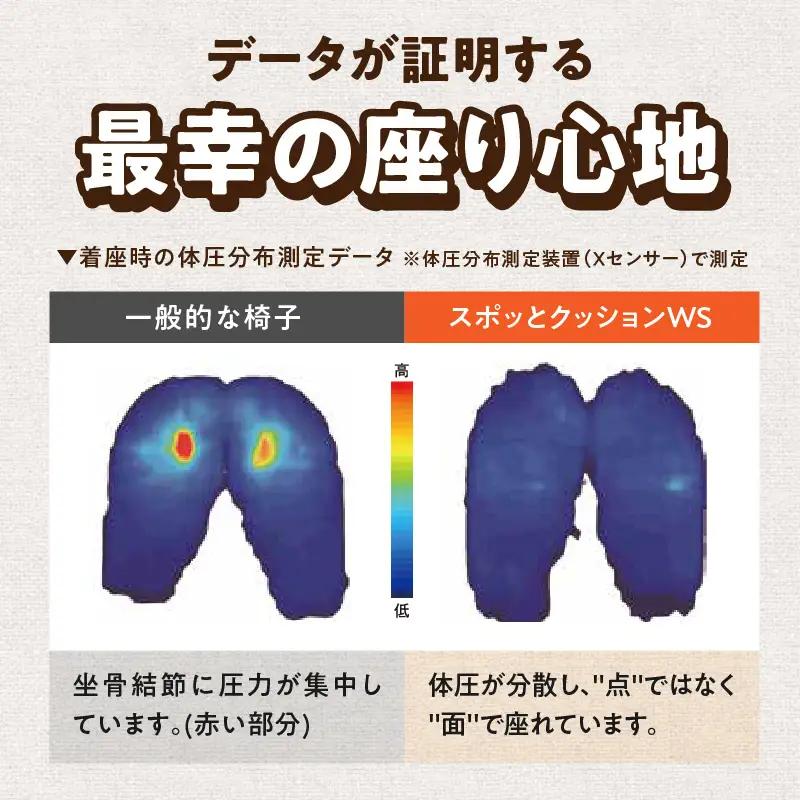 自動車シートメーカーが追求した最幸の座り心地 車いす用「スポッとクッションWS」(2色から選択) 機能性クッション 楽らくクッション 姿勢矯正 カラークッション 立体クッション [023M02]
