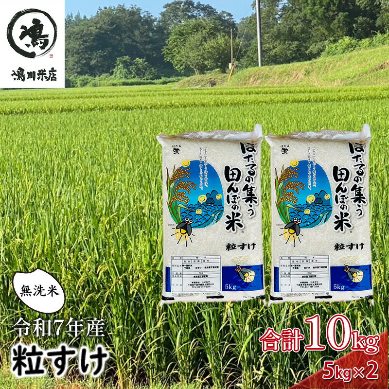 【ふるさと納税】最短出荷 2日から7日以内に発送 令和7年 無洗米 粒すけ 10kg ( 5kg×2 ) 米 精米 白米 単一原料米 ブランド米 早場米 コメ おこめ ごはん 10キロ 送料無料 お米マイスター 選定 千葉産 千葉市
