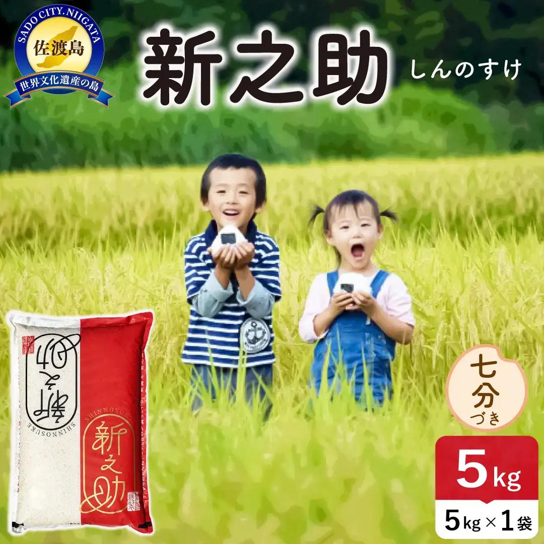 令和8年産 佐渡島産 新之助 七分づき5kg