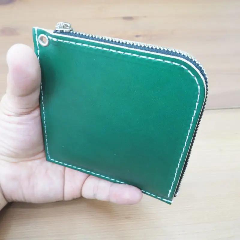 財布 プチウォレット 【ディープグリーン】 革 ( 縦約11cm × 横約11cm × 厚さ約1.0cm )【lfco0004-2】