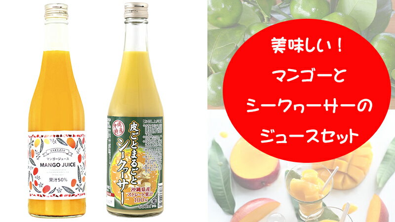 【ふるさと納税】美味しい！マンゴーとシークヮーサーのジュースセット