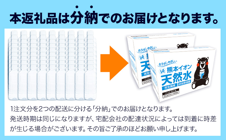 【12ヶ月定期便】水 500ml 家計応援 くまモン の ミネラルウォーター 天然水 熊本イオン純天然水 ラベルレス 90本 500ml 《お申込み翌月から発送》 飲料水 定期 備蓄 備蓄用 箱 ペットボトル 防災用 調乳 ラベル ミネラルウオーター---gkt_gfrst90tei_24_116500_mo12_n---