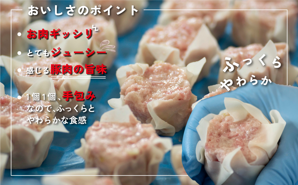 【訳あり】千葉県香取市産三元豚　大粒肉焼売 20個【1kg(50g×20個入)】KTRCH003 / 三元豚 焼売 しゅうまい シュウマイ 手包み 中華 大粒 国産 豚肉 おかず つまみ お弁当 お取