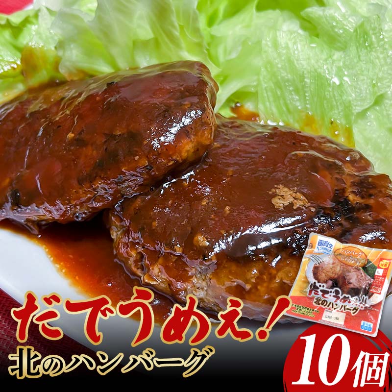 【ふるさと納税】だでうめぇ 北のハンバーグ 冷蔵 湯煎可 レンジ可 簡単調理 惣菜 そうざい 加工品 大容量 北海道 F6S-625
