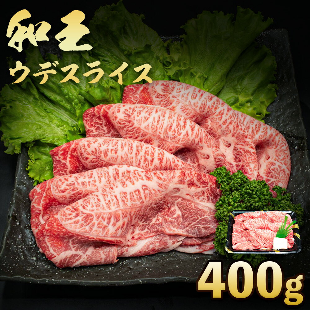 【ふるさと納税】熊本県産A5等級和王 ウデスライス 約400g (約400g×1パック) 帝神志方ミート株式会社《90日以内に出荷予定(土日祝除く)》熊本県 菊池市 牛肉 肉 お肉 和牛 くまもと黒毛和牛 熊本県産 A5 和王 うでスライス うで ウデ スライス