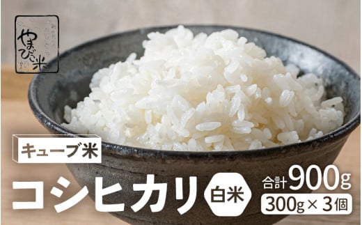 米 令和6年産 キューブ米 コシヒカリ 2合 × 3個 計900g 真空パック 新庄やまびこ米（白米） [m23-a009]