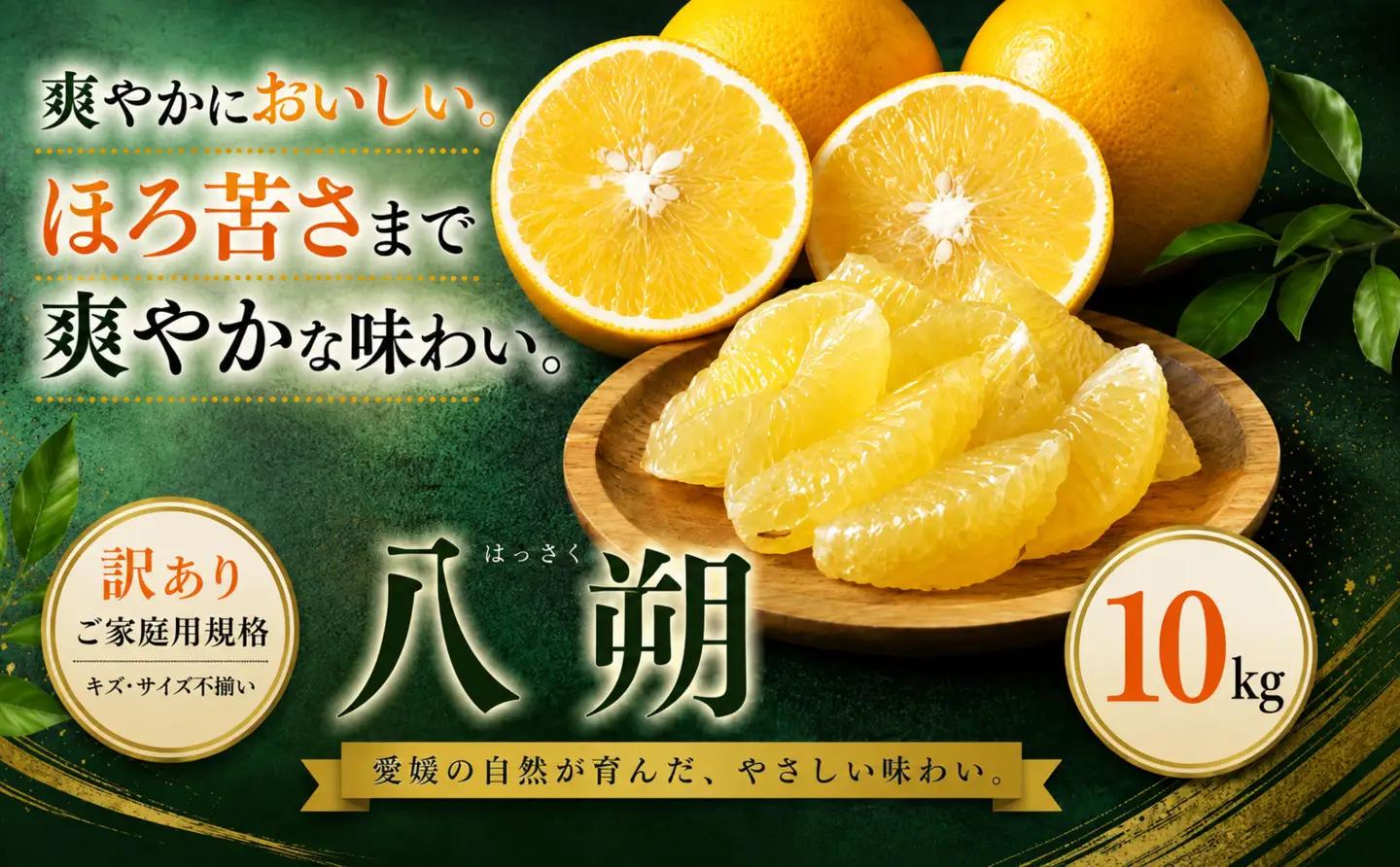 ＜訳あり 愛媛県産八朔 合計約10kg＞『2027年2月上旬～3月下旬迄に順次出荷予定』ご家庭用 爽やか 果汁 果物 はっさく くだもの フルーツ みかん オレンジ 柑橘 人気柑橘 特産品 株式会社OSN 愛媛県 西予市 【常温】OOS0072