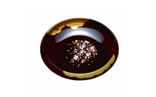
            菓子鉢 7.5寸 溜 金雲さくら【YG67】
          
