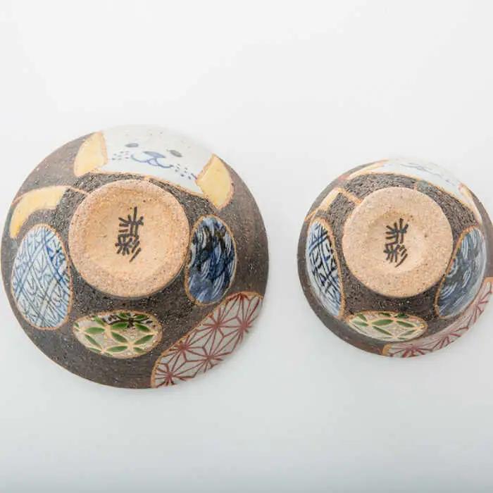 【波佐見焼】いぬあそび 茶碗 湯呑み 2点セット 食器 皿 【洸彩窯】 [EE19]  波佐見焼