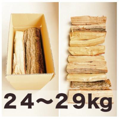 ふるさと納税 山添村 【毎月定期便】薪ストーブ用コナラ・樫の薪セット　約24〜29kg×1箱全3回