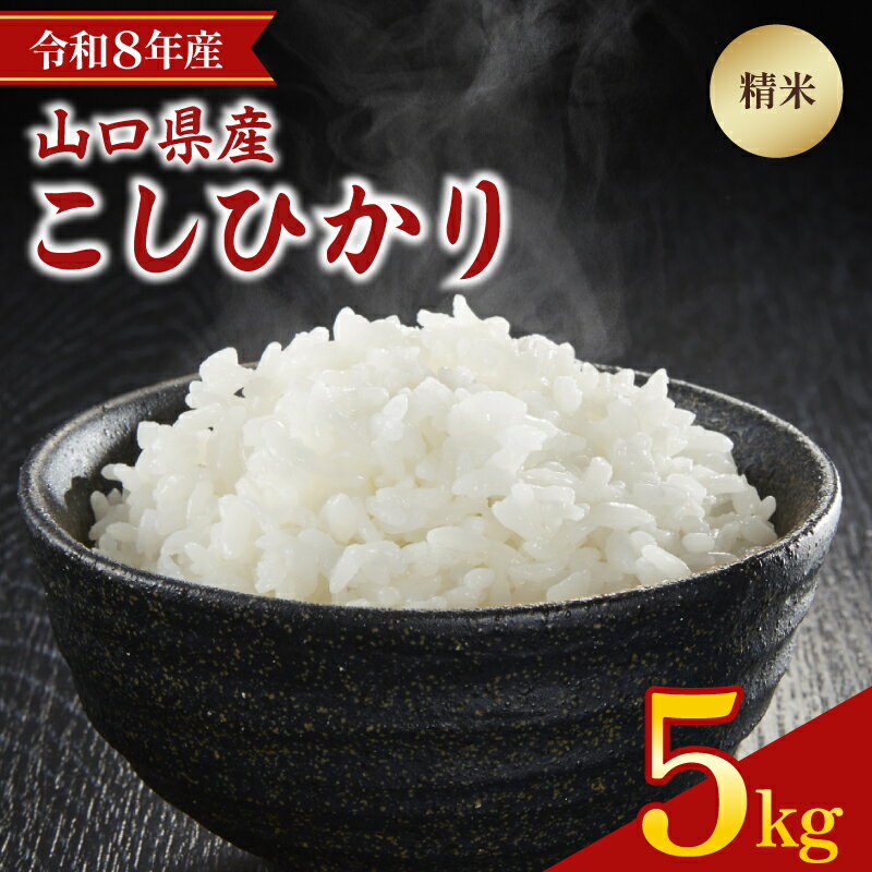 【ふるさと納税】 【先行予約】 米 5kg 令和8年産 こしひかり 山口県 下関市産 お米 白米 精米 おこめ コメ ライス お米5kg コシヒカリ ごはん ご飯 米5kg コシヒカリ米 国産米 おすすめ お取り寄せ 銘柄米 2026年産 5kg白米 産地直送 下関 山口 【2026年9月より順次発送】
